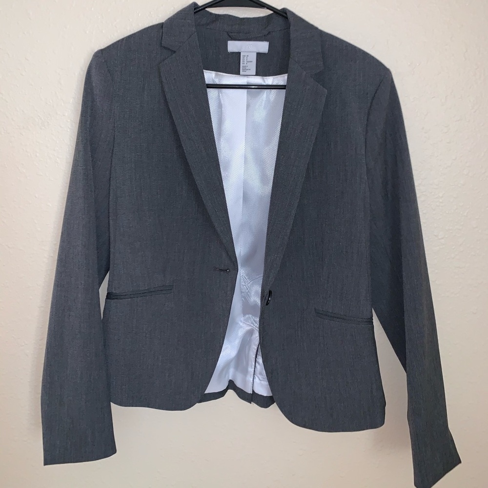 Grey Business Style Blazer